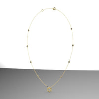 Diamond By The Yard Necklace with Star of David, Magen David Diamond Necklace, 14K Gold Star of David Necklace with Diamonds and Sapphire