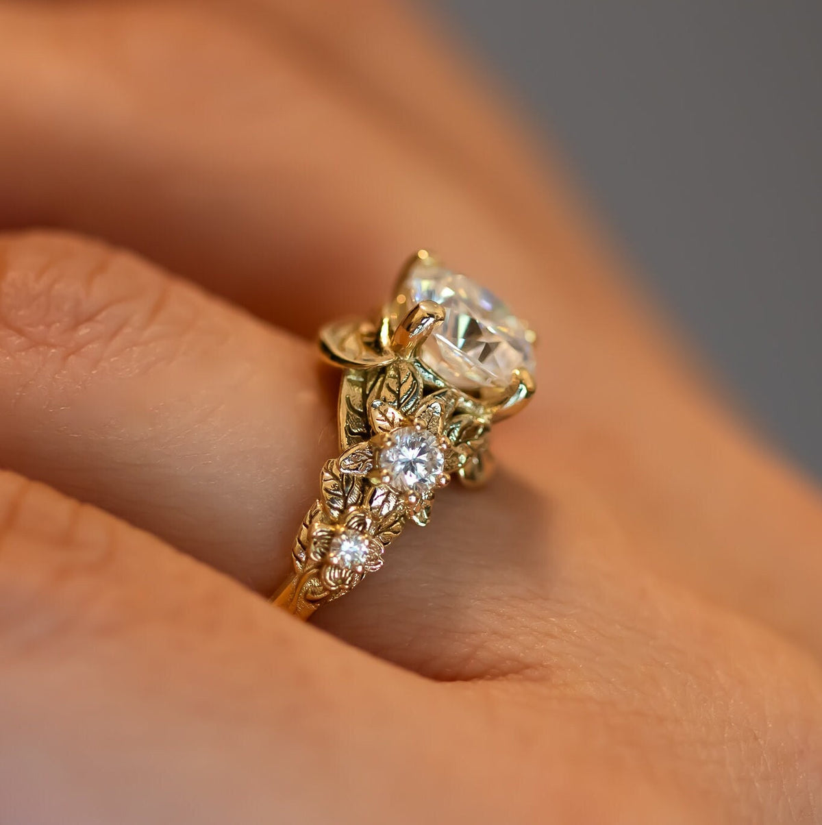 Nature Inspired Diamond Engagement Ring
