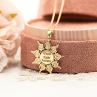 Personalized Pendant Necklace, Unique Gold Pendant Gift With Engraving