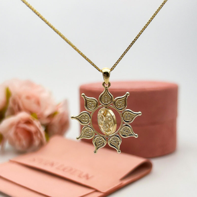 Personalized Pendant Necklace, Unique Gold Pendant Gift With Engraving