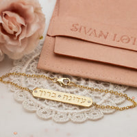 Hebrew Nme Bracelet - Diamond Gold Name Bracelet - 14K Gold Hebrew Name Gold Chain Bracelet wih diamonds, Personalized Name Bracelet
