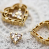 Diamond Heart Pendant Necklace, Unique Vintage Inspired Diamond Heart Pendant Necklace