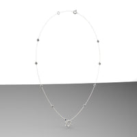 Diamond By The Yard Necklace with Star of David, Magen David Diamond Necklace, 14K Gold Star of David Necklace with Diamonds and Sapphire