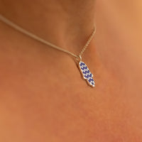 Hamsa Made in Israel Hamsa Pendant Necklace, 14k Gold Hamsa Pendant, Blue Enamel Magen David, Blue and White Hamsa Necklace Star of David