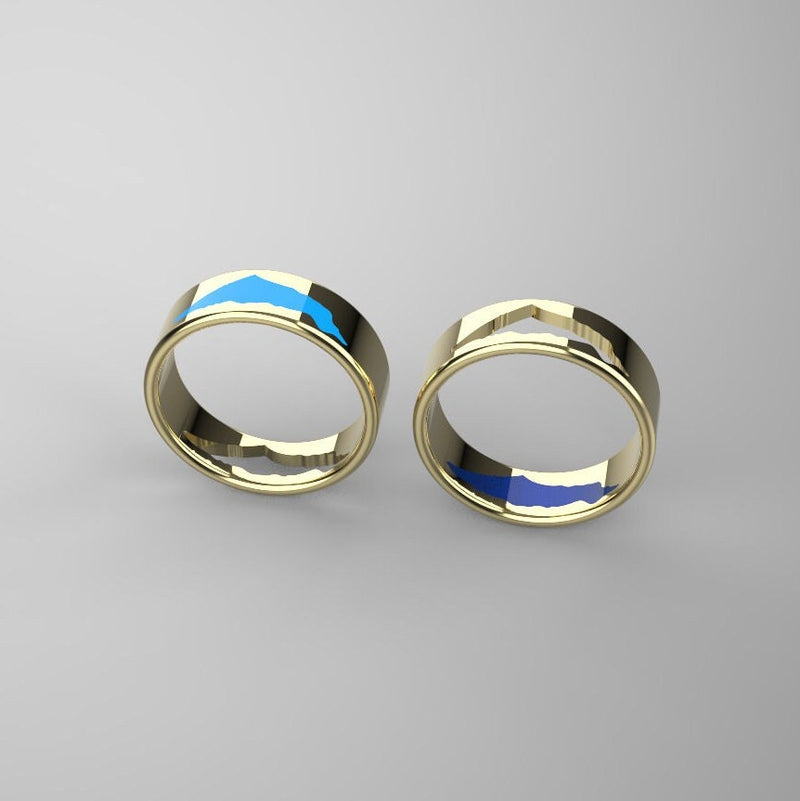 Israel Ring, Israel Map Gold Ring, Israel Wedding Ring, Israel Ring For Men and Women, Jewish Wedding Ring, 14K Gold Ring with Map of Israel