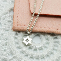 Tiny Star of David Charm, Magen David Charm, 14K Gold Star of David Diamond Charm for Necklace or Hoop Earrings, Jeweish Star Of David