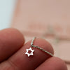 Tiny Star of David Charm, Magen David Charm, 14K Gold Star of David Diamond Charm for Necklace or Hoop Earrings, Jeweish Star Of David