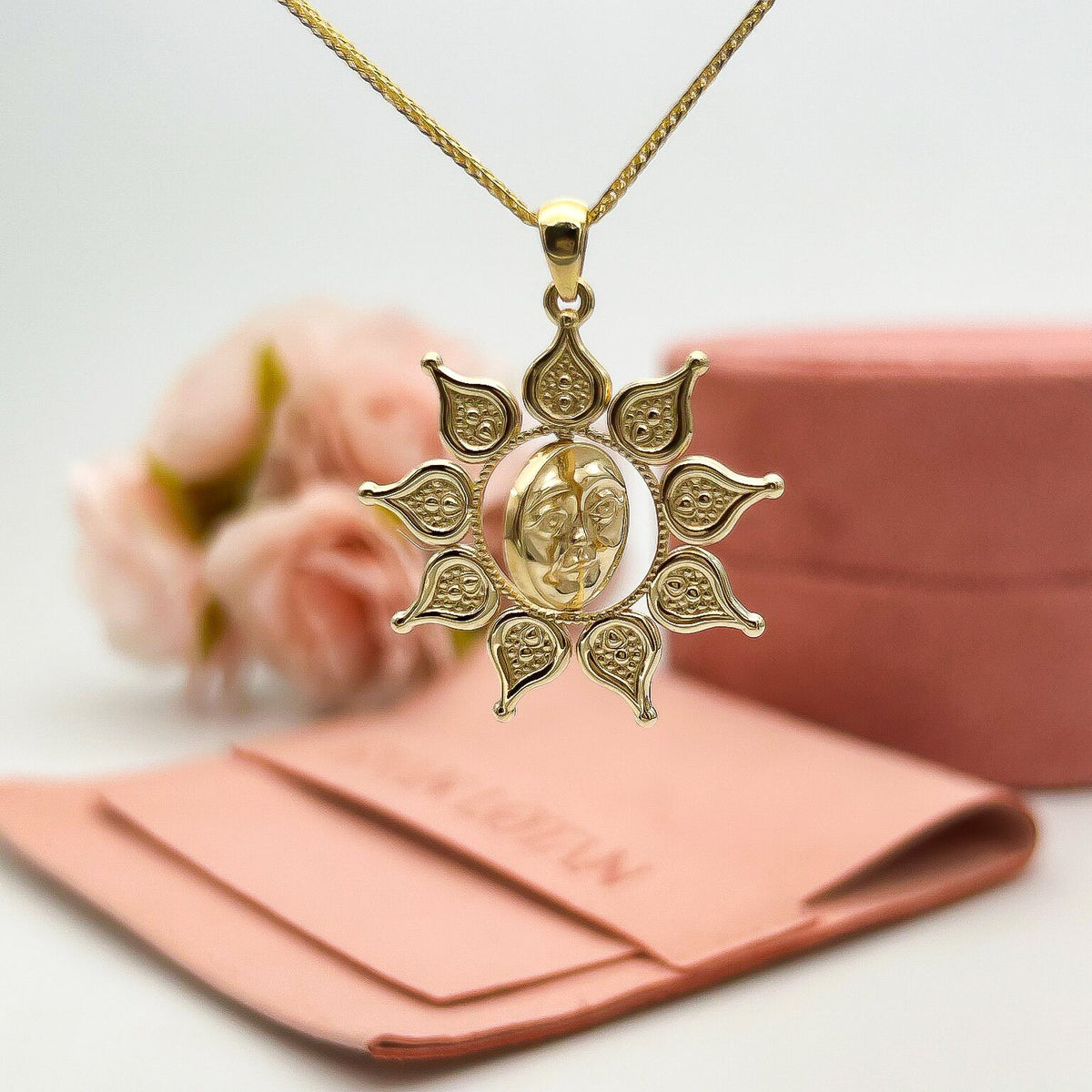 Personalized Pendant Necklace, Unique Gold Pendant Gift With Engraving