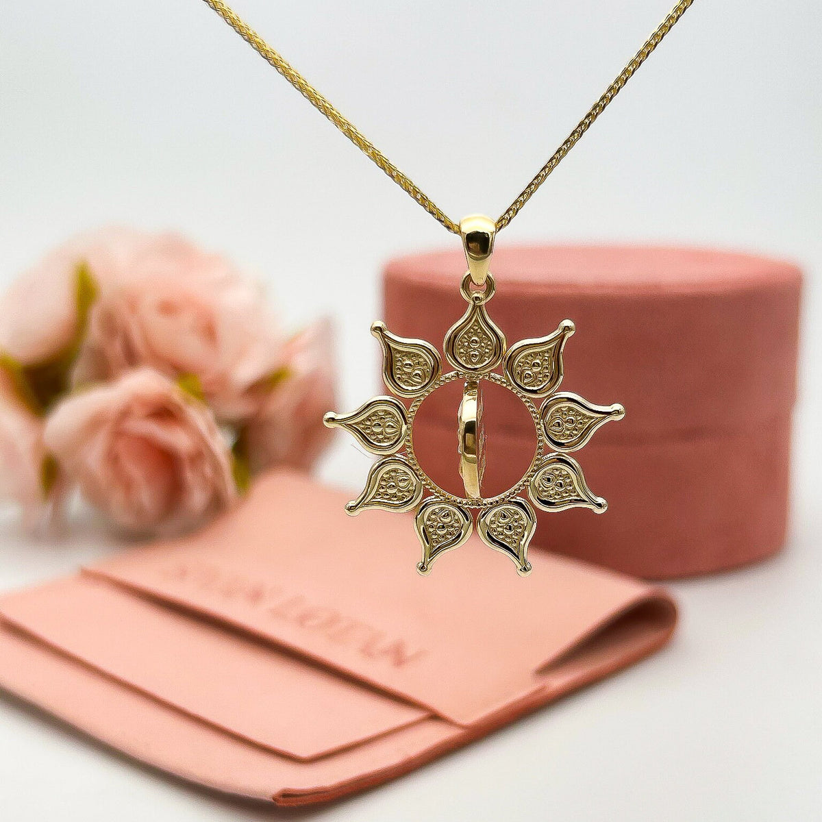 Personalized Pendant Necklace, Unique Gold Pendant Gift With Engraving