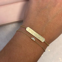 Hebrew Nme Bracelet - Diamond Gold Name Bracelet - 14K Gold Hebrew Name Gold Chain Bracelet wih diamonds, Personalized Name Bracelet