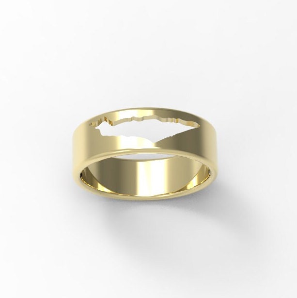 Israel Ring, Israel Map Gold Ring, Israel Wedding Ring, Israel Ring For Men and Women, Jewish Wedding Ring, 14K Gold Ring with Map of Israel
