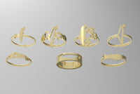 Israel Ring, Map of Israel Gold Band, Israel Wedding Ring, Israel Ring For Men and Women, 14K Wide Gold Ring with Israel Map
