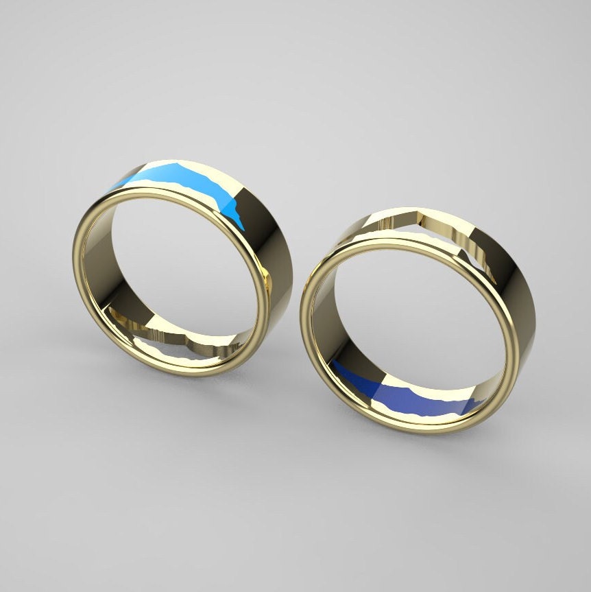 Israel Ring, Israel Map Gold Ring, Israel Wedding Ring, Israel Ring For Men and Women, Jewish Wedding Ring, 14K Gold Ring with Map of Israel