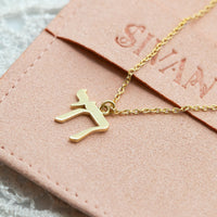 Chai Pendant Necklace, 14k Gold Chai Pendant Necklace, Chai Necklace Charm