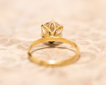 2ct Moissanite engagement ring solitaire engagement ring unique enagement ring gold ring 2 Carat Moissanite Flower Ring - Sivan Lotan Jewelry - סיון לוטן - טבעת אירוסין - טבעת יהלום - טבעת סוליטר