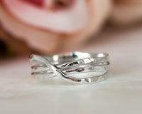 Hammered Infinity Gold Ring