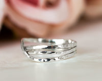 Hammered Infinity Gold Ring