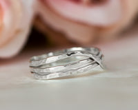 Hammered Infinity Gold Ring