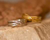 Hammered Infinity Gold Ring