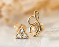 Initial Letter Stud Earrings