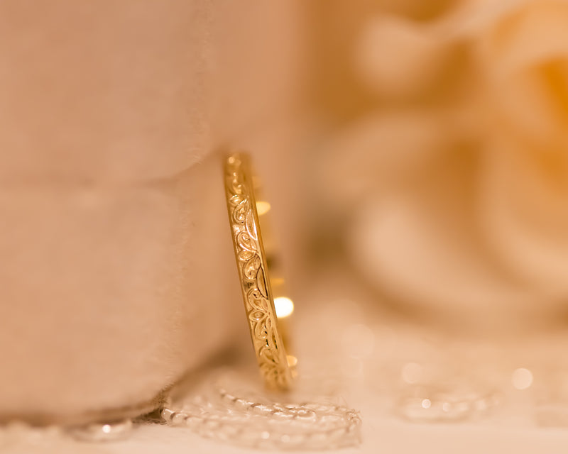 Romantic Lace Gold Ring