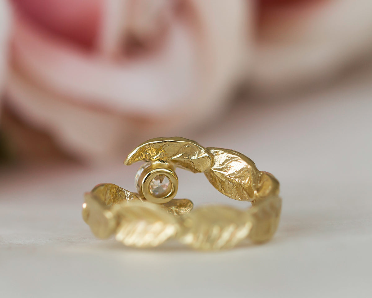 Leaf Engagement Ring