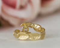 Leaf Engagement Ring