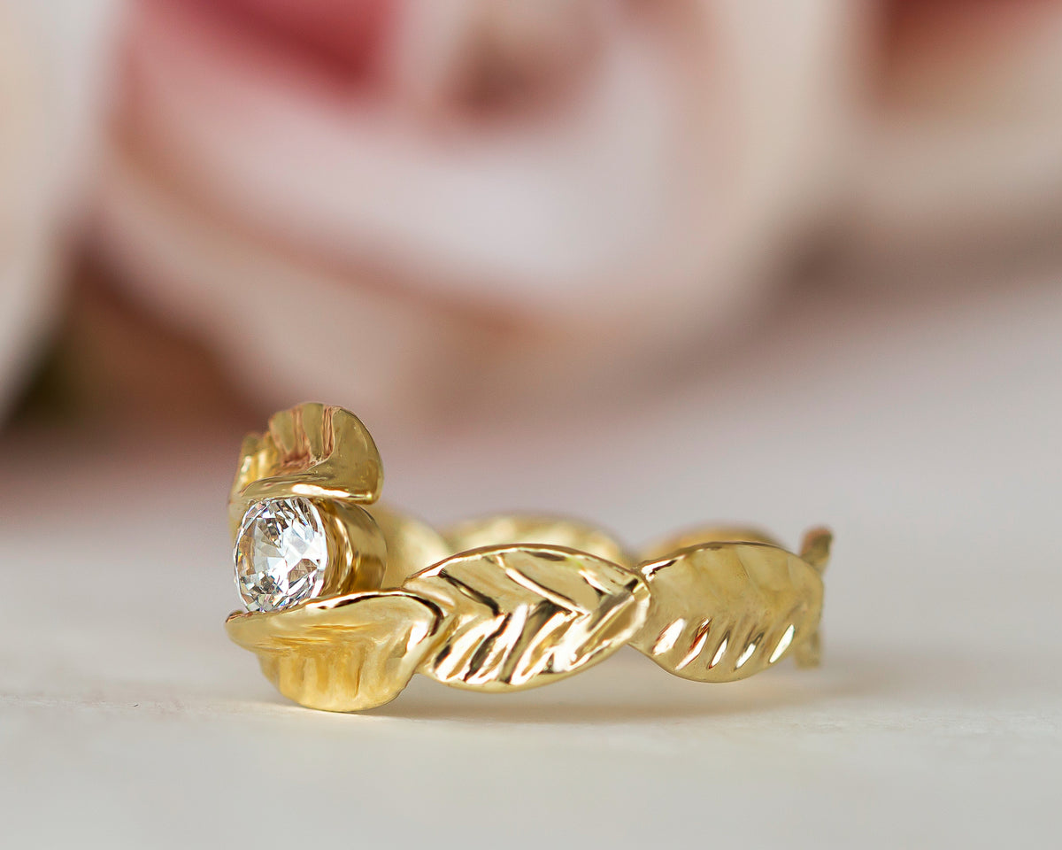Leaf Engagement Ring