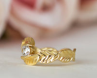 Leaf Engagement Ring