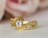 Leaf Engagement Ring