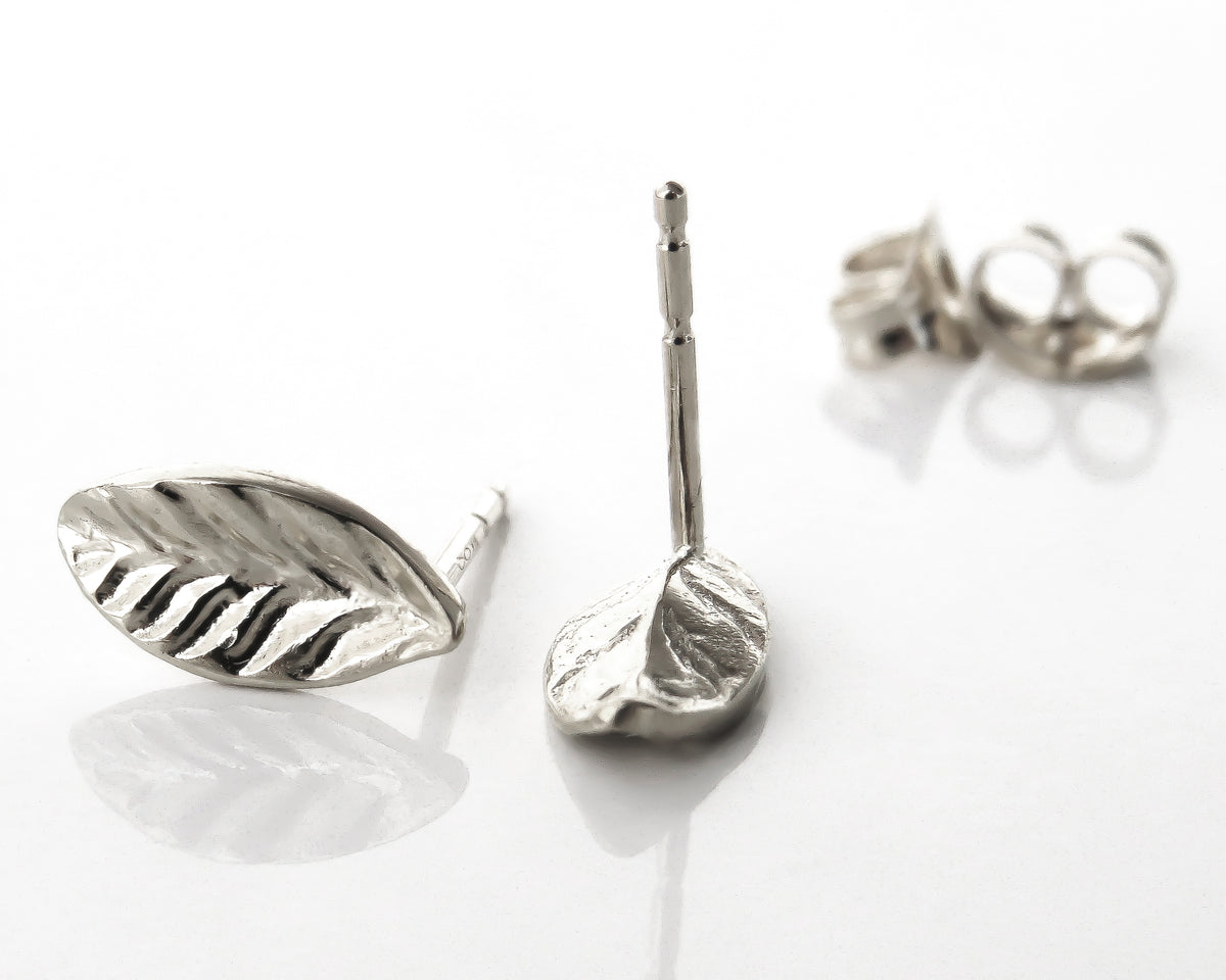 Leaf Gold Stud Earrings