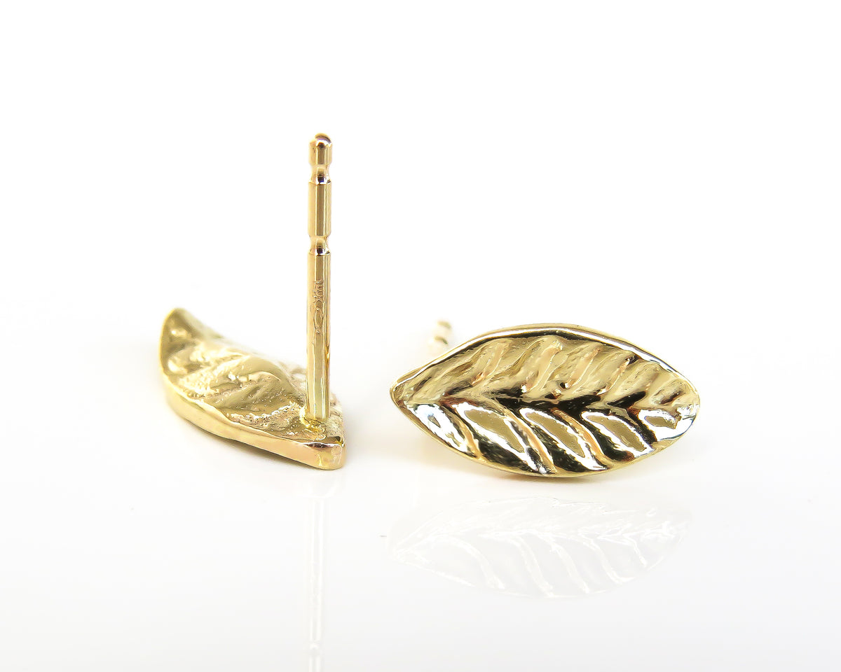 Nature Inspired Gold Leaf Earrings