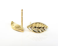 Nature Inspired Gold Leaf Earrings