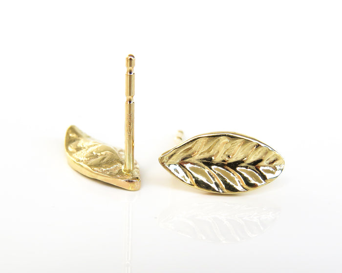 Nature Inspired Gold Leaf Earrings