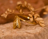 Three Leaf Gold Ring