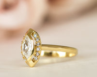 Halo Marquise Diamond Engagement Ring
