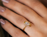 Halo Marquise Diamond Engagement Ring