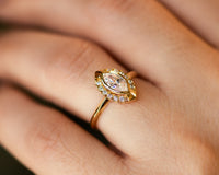Halo Marquise Diamond Engagement Ring