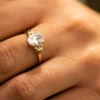 Vintage Inspired Oval Diamond Ring