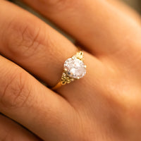 Vintage Inspired Oval Diamond Ring