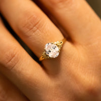 Vintage Inspired Oval Diamond Ring