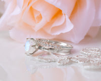 Solitaire Moonstone Ring