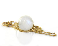 Moonstone Ball Pendant Necklace