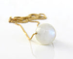 Moonstone Ball Pendant Necklace