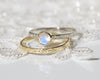 Floral Moonstone Ring
