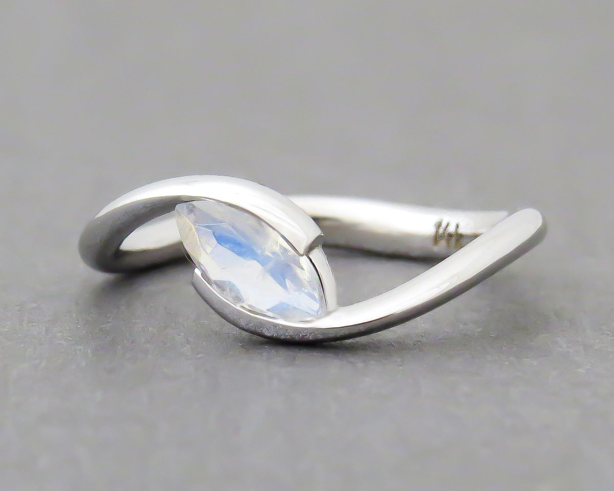 Marquise Moonstone Ring