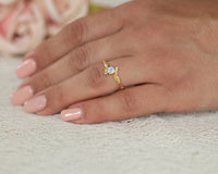Nature Inspired Moonstone Ring