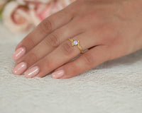 Nature Inspired Moonstone Ring