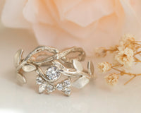 Twig and leaf Gold Ring
