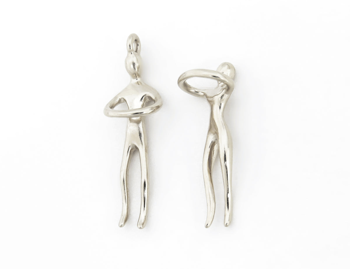 Couple's Love Silver Pendant Necklace